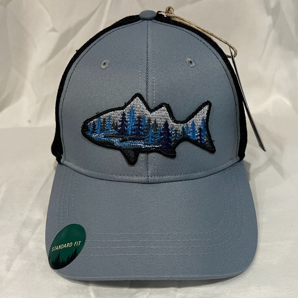 Telluride Clothing Co Snapback Mesh Cap - Blue Colorful Fish Forest Logo Patch